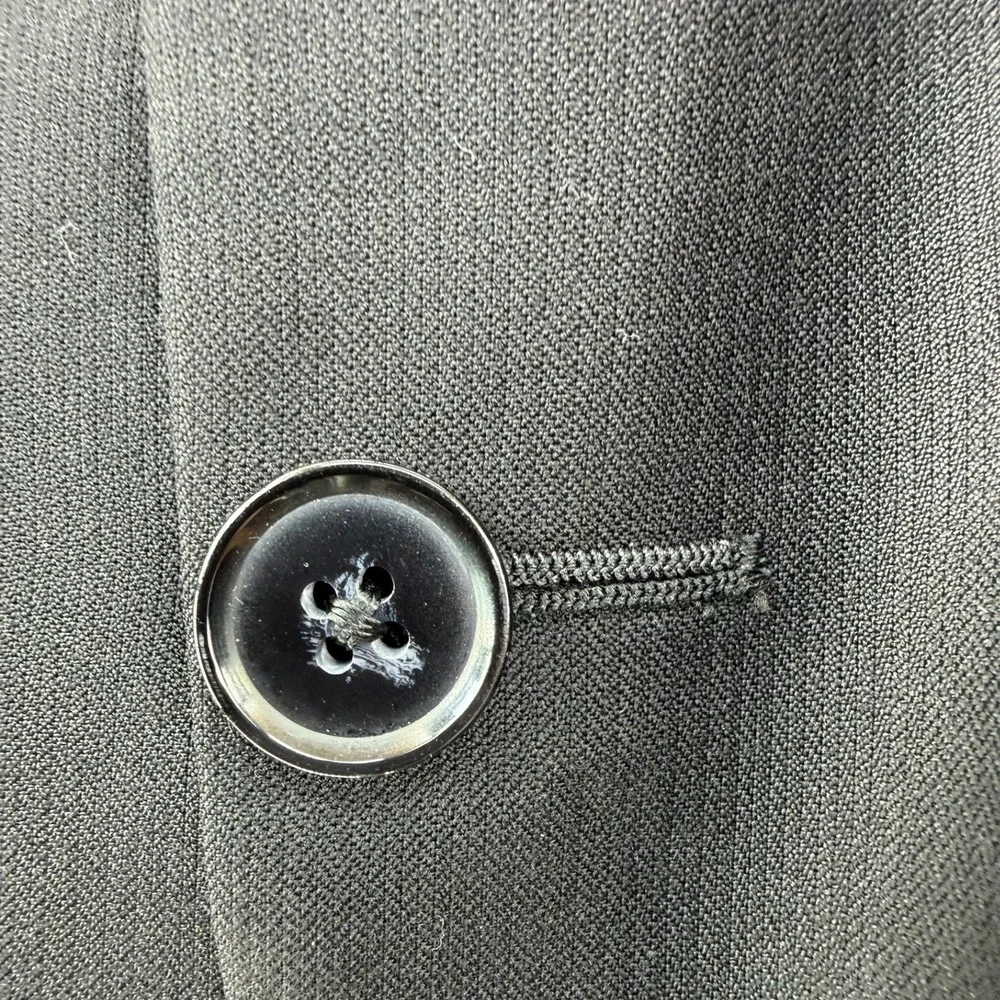 Peter Millar Mens 38S Black 100% Wool Herringbone 2-Button Blazer Sport Coat
